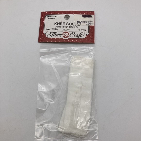 Fibre Craft Other - Vintage Fibre Craft White Doll Knee Socks New
